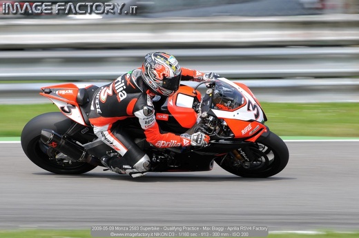 2009-05-09 Monza 2583 Superbike - Qualifyng Practice - Max Biaggi - Aprilia RSV4 Factory
